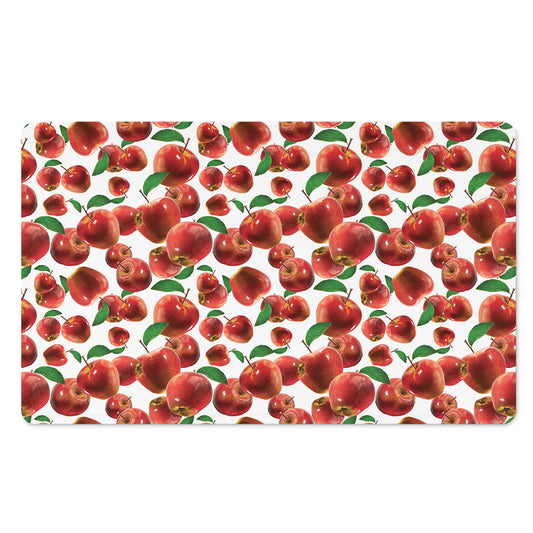 Red Apple Pattern Print Polyester Doormat