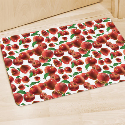 Red Apple Pattern Print Polyester Doormat