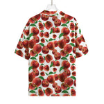 Red Apple Pattern Print Rayon Hawaiian Shirt