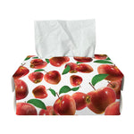 Red Apple Pattern Print Rectangle Tissue Box Cover