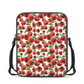 Red Apple Pattern Print Rectangular Crossbody Bag