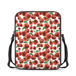 Red Apple Pattern Print Rectangular Crossbody Bag