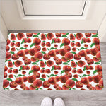 Red Apple Pattern Print Rubber Doormat