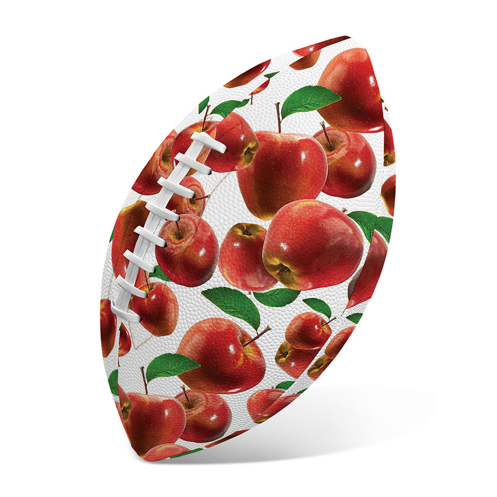 Red Apple Pattern Print Rugby Ball