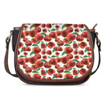 Red Apple Pattern Print Saddle Bag