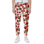 Red Apple Pattern Print Scuba Joggers