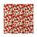 Red Apple Pattern Print Silk Bandana
