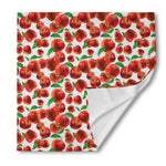 Red Apple Pattern Print Silk Bandana