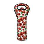 Red Apple Pattern Print Single Neoprene Wine Tote