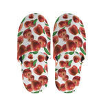 Red Apple Pattern Print Slippers