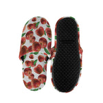 Red Apple Pattern Print Slippers
