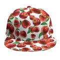 Red Apple Pattern Print Snapback Cap