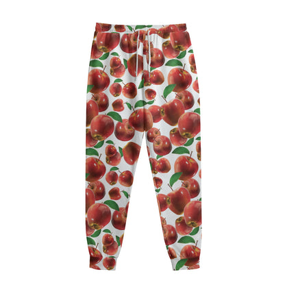 Red Apple Pattern Print Sweatpants