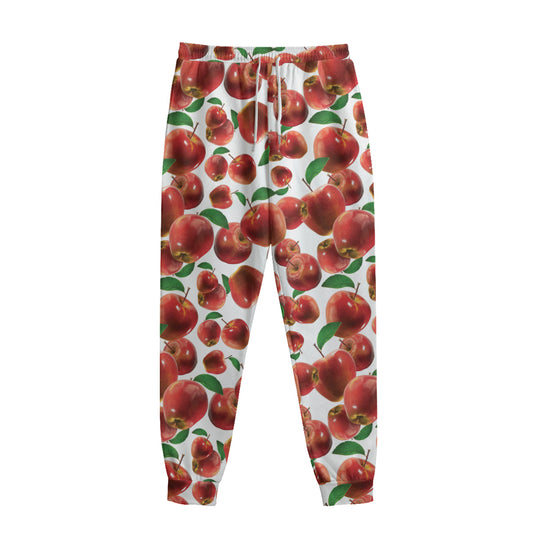 Red Apple Pattern Print Sweatpants