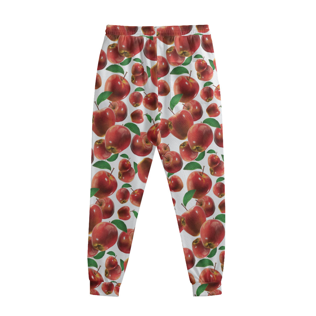 Red Apple Pattern Print Sweatpants