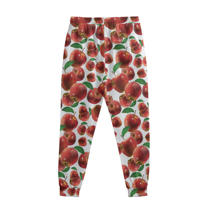 Red Apple Pattern Print Sweatpants