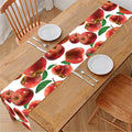 Red Apple Pattern Print Table Runner