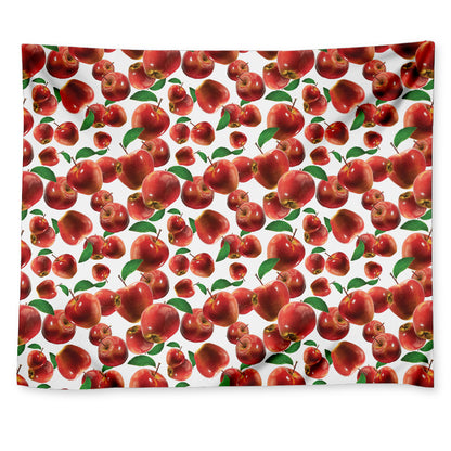 Red Apple Pattern Print Tapestry