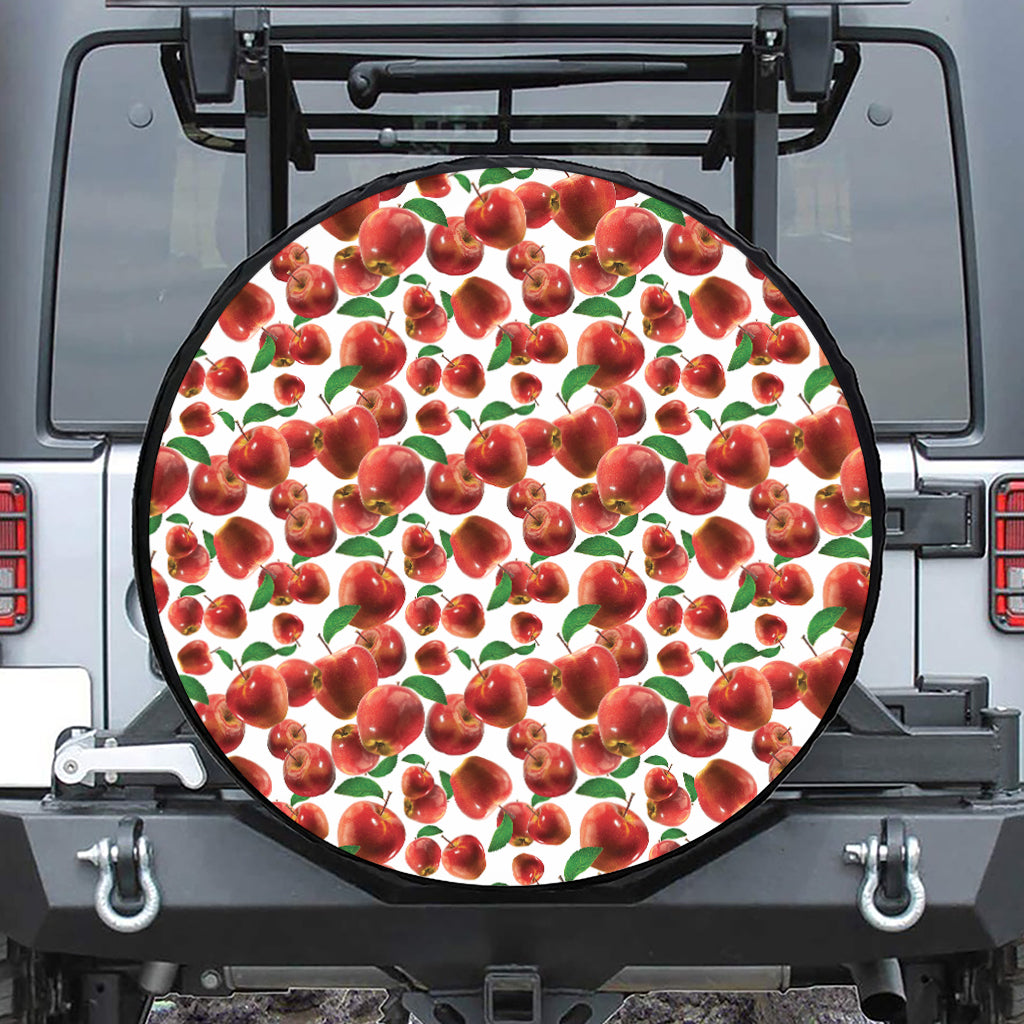 Red Apple Pattern Print Tire Cover