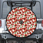Red Apple Pattern Print Tire Cover With Camera Hole