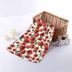 Red Apple Pattern Print Towel