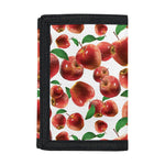 Red Apple Pattern Print Trifold Wallet