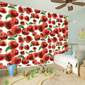 Red Apple Pattern Print Wall Sticker