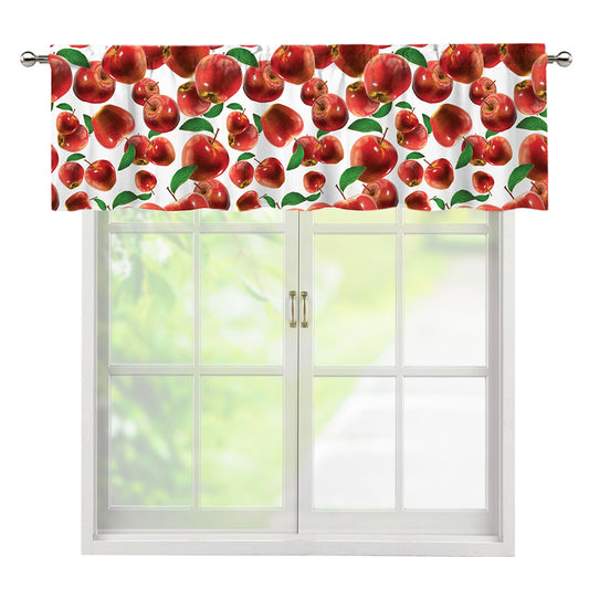 Red Apple Pattern Print Window Valance