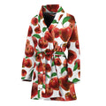 Red Apple Pattern Print Women's Bathrobe