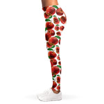 Red Apple Pattern Print Women's Leggings