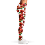 Red Apple Pattern Print Women's Leggings