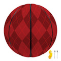 Red Argyle Pattern Print Basketball