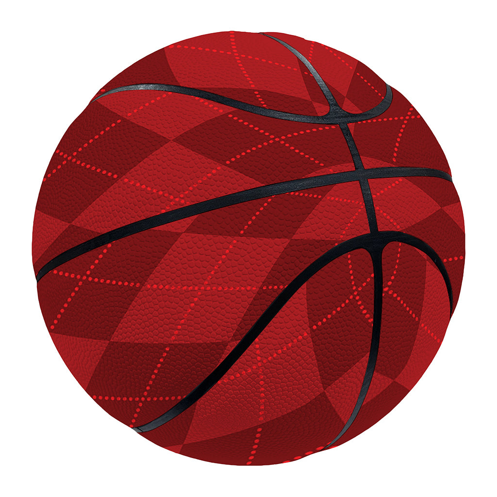 Red Argyle Pattern Print Basketball