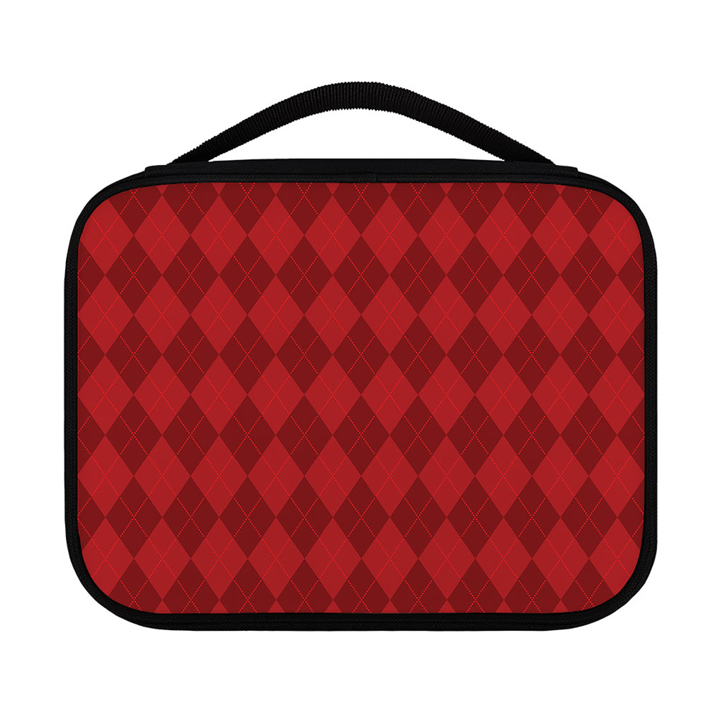 Red Argyle Pattern Print Classic Bible Case