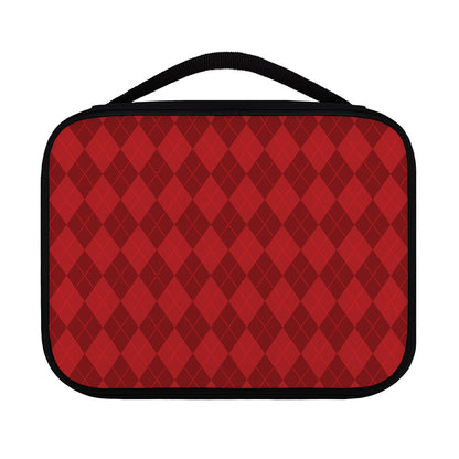 Red Argyle Pattern Print Classic Bible Case