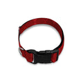Red Argyle Pattern Print Dog Collar