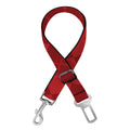 Red Argyle Pattern Print Dog Seat Belt