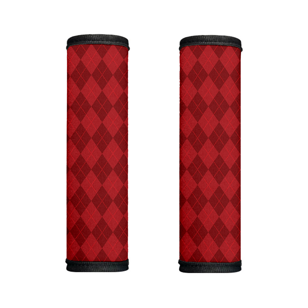 Red Argyle Pattern Print Handle Covers