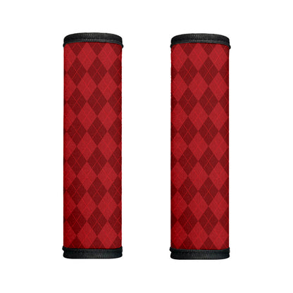 Red Argyle Pattern Print Handle Covers