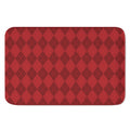 Red Argyle Pattern Print Indoor Door Mat