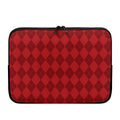 Red Argyle Pattern Print Laptop Sleeve