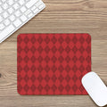 Red Argyle Pattern Print Mouse Pad