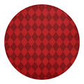 Red Argyle Pattern Print Round Blanket