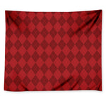 Red Argyle Pattern Print Tapestry
