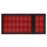 Red Argyle Pattern Print Trifold Wallet