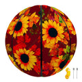 Red Autumn Sunflower Pattern Print Basketball
