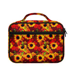 Red Autumn Sunflower Pattern Print Briefcase Bible Bag