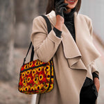 Red Autumn Sunflower Pattern Print Double Strap Bible Bag