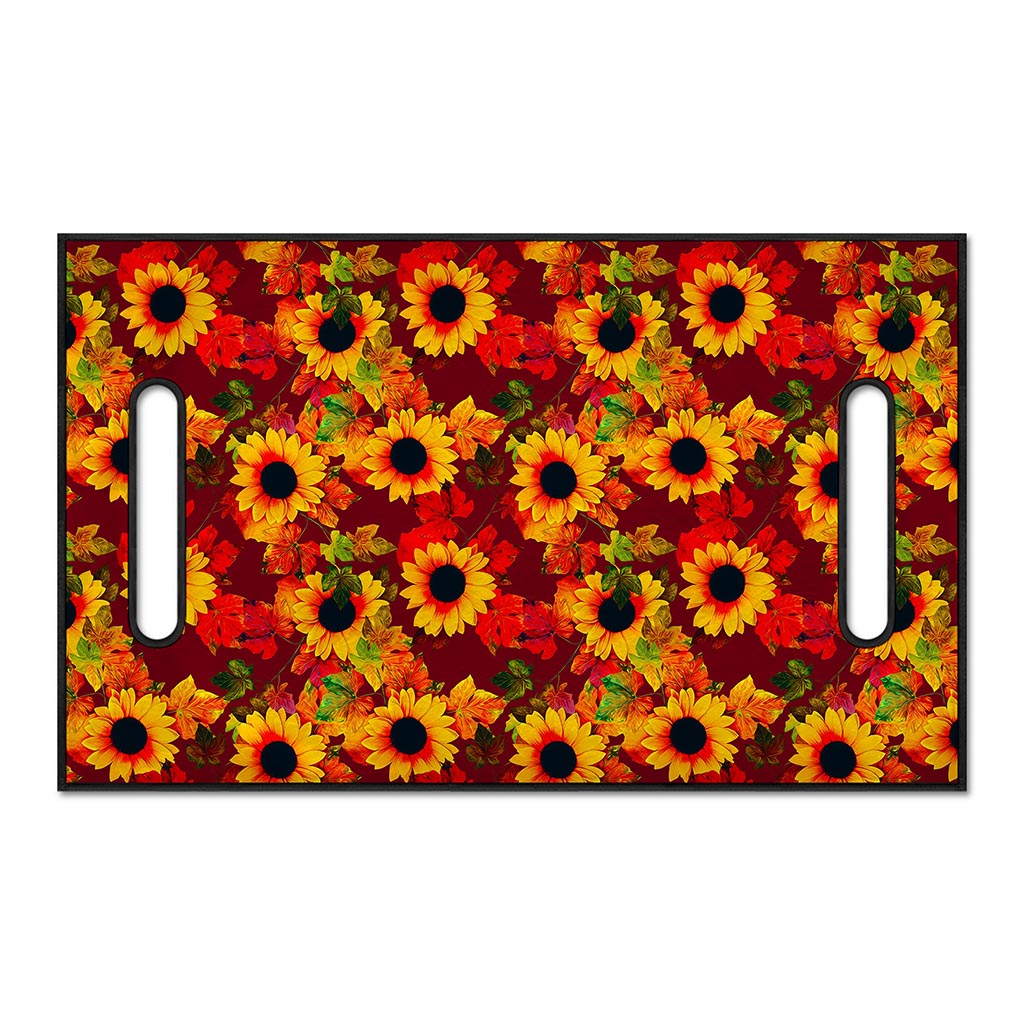 Red Autumn Sunflower Pattern Print Golf Cart Seat Cover