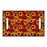 Red Autumn Sunflower Pattern Print Golf Cart Seat Cover